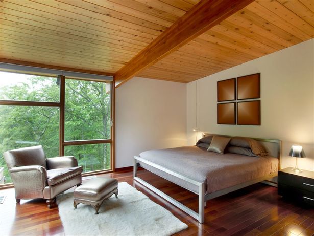 Master bedroom with Brazilian wood flooring