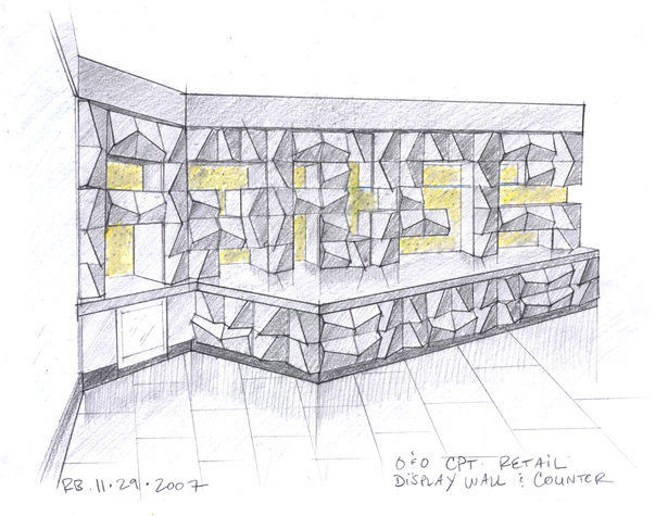 Retail Shelving Sketch