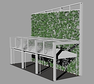 Screen Wall detail, drawn with Rhino