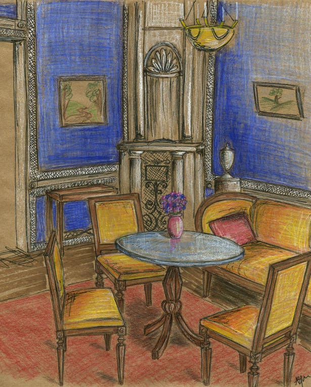 This was a timed hand sketch done in marker and colored pencil - we had about 4 hours to complete it.