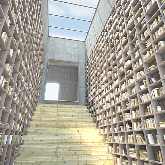 Stairway to bedroom area