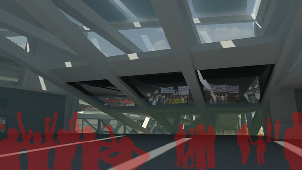 View from Concourse into Community Piers
