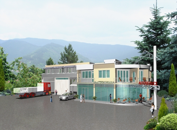 Auto service Nessebar - elevation, visualization