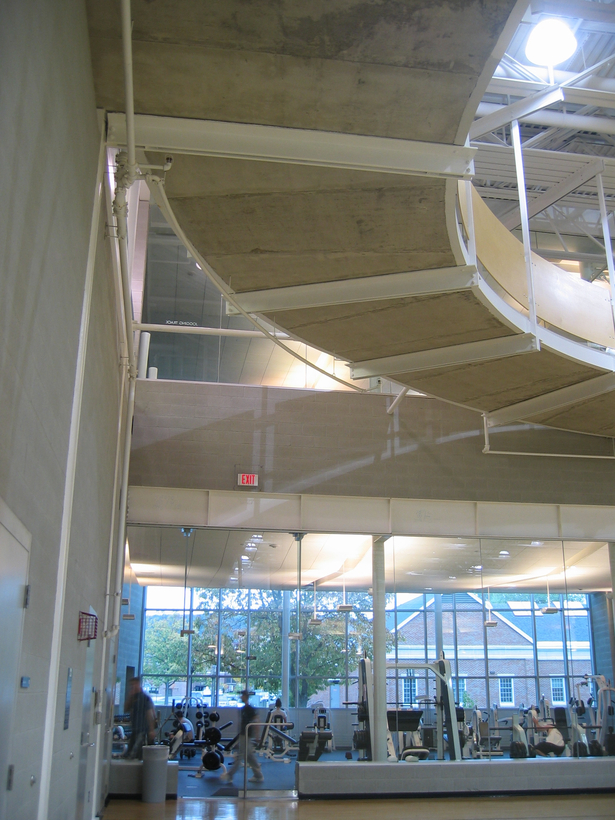 Interior showing track above.