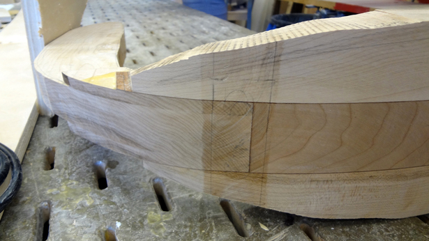 Chair back assembly process.