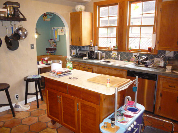 Existing Kitchen Island & Breakfast Nook In The Background