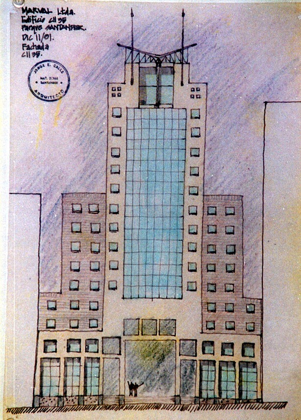 Early conceptual sketch of the tower.