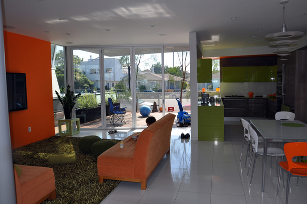 living space out to front porch