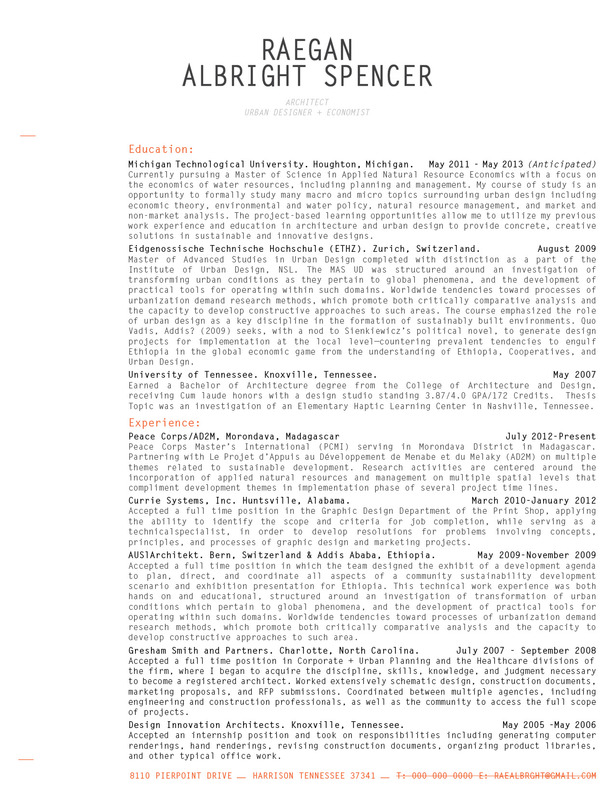 Personal resume