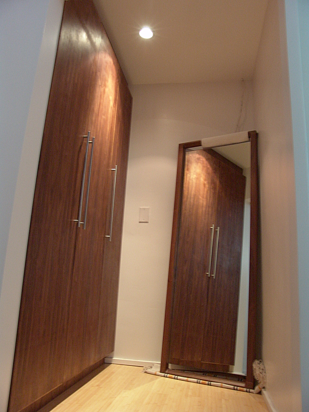 Solid walnut mirror