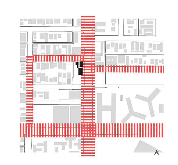 Fire truck circulation at the site level