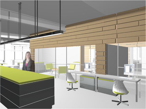 Offices and Administrative area Perspective