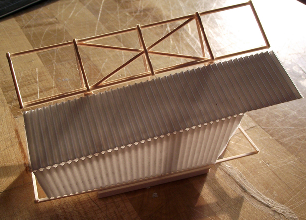 process model (basswood, corrugated plastic)