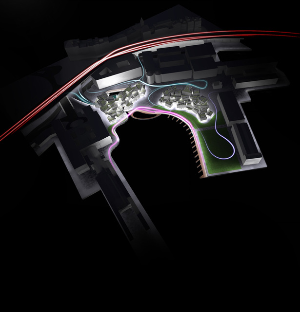 Night overall render of project