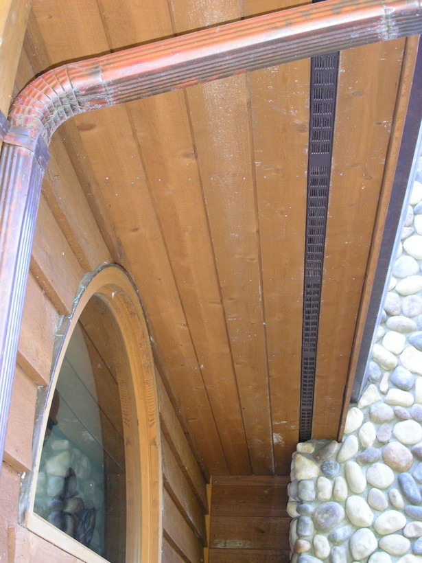 Eave vent and siding detail.