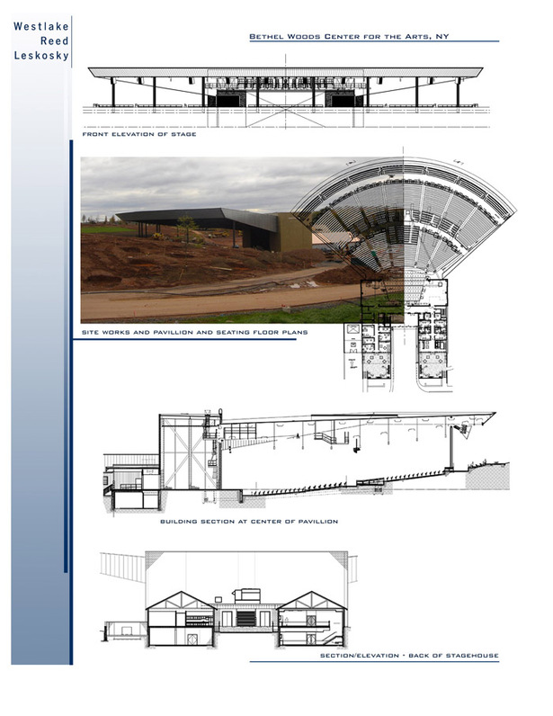 Site works, pavillion and seating plans