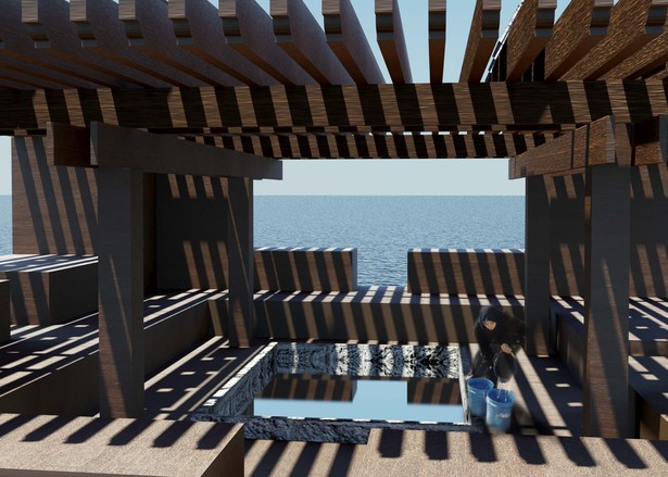 Access to fresh water, open courtyard