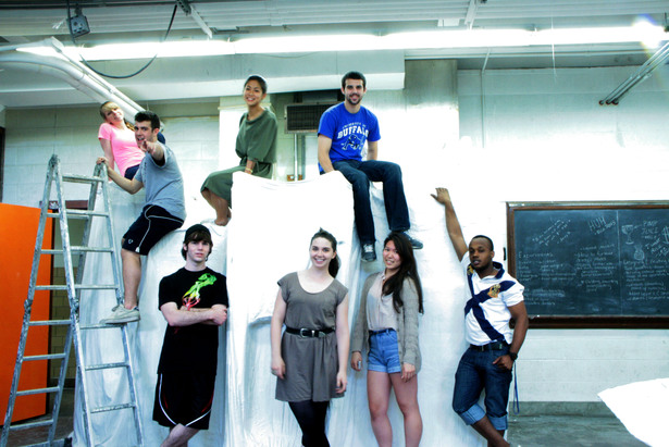Group picture with the stucture