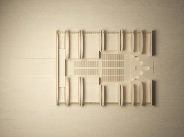 Submerged cross plan - model