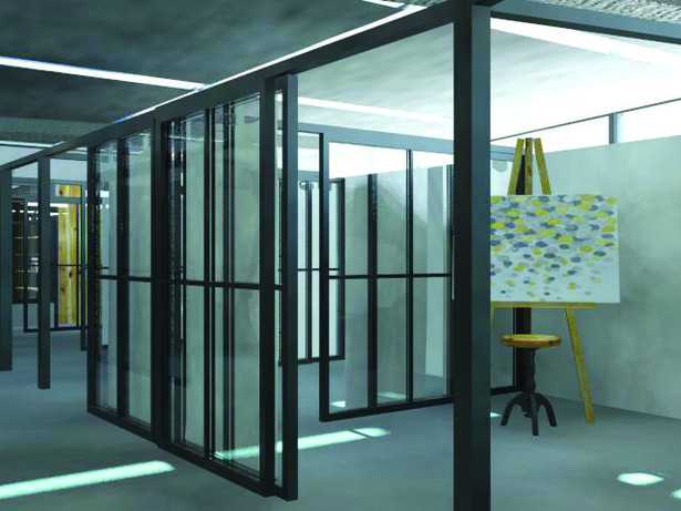 Day use painting studios (3Dmax rendering)