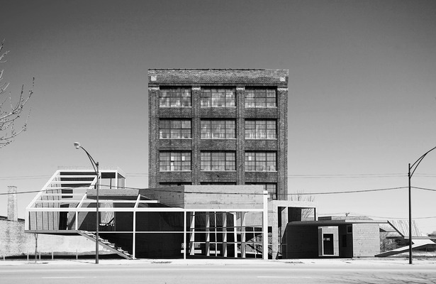 Exterior rendering of Cinematheque sited at South Side, Chicago