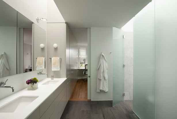 Master Bathroom towards Front of House