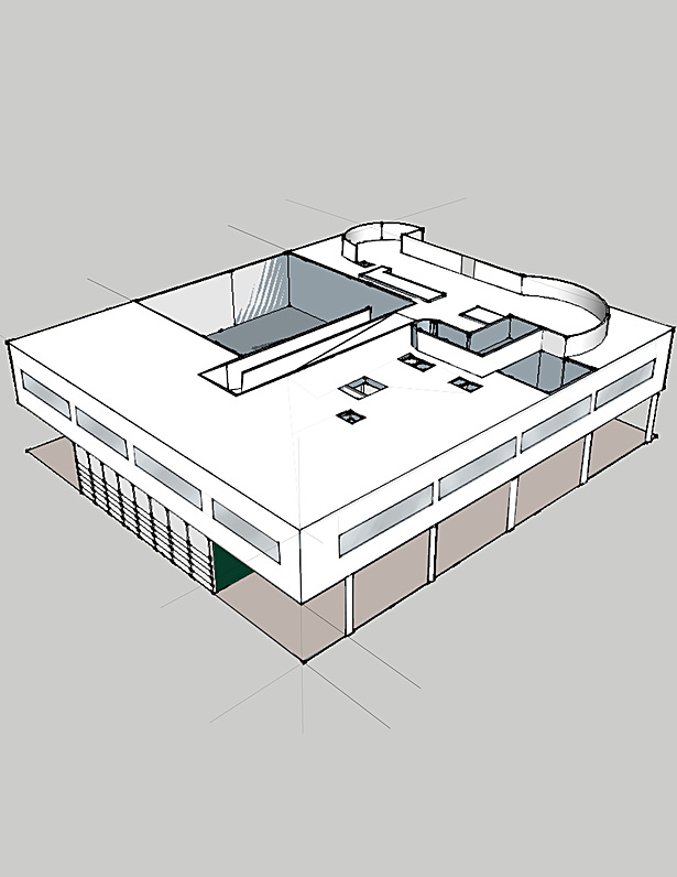 Villa Savoye Axonometric