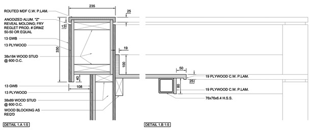 Reception desk drawing