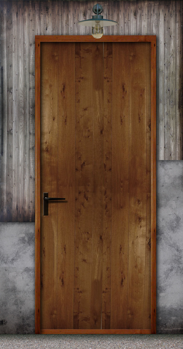 Entrance door. Student house.