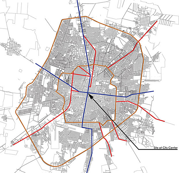 Site Location diagram with main city streets