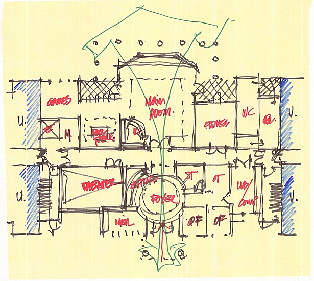 Early conceptual sketches.