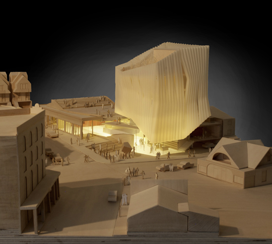 Southeast view of physical model (Heber Avenue and Main Street)