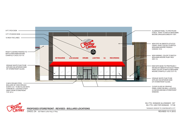 Our storefront design incorporating a more modern design aesthetic. 