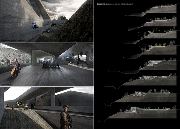 sections and passage ways views