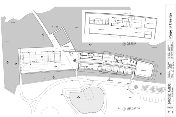 Floor Plan showing lockers, showers, and office space.