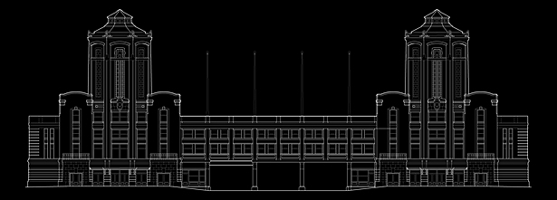 Navy Pier Headhouse CAD elevation