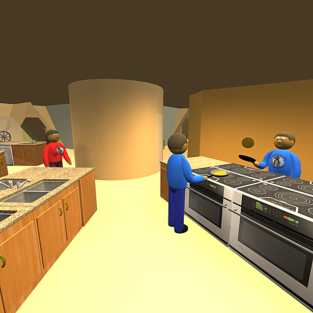 The station's kitchen is run by a full-time chef and dedicated kitchen staff. The station serves breakfast, lunch, and dinner while snacks and hot chocolate are available throughout the day.