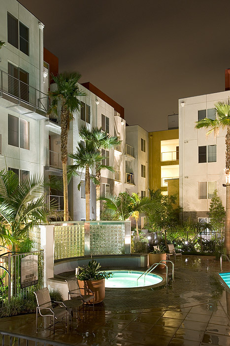Spa and interior courtyard.