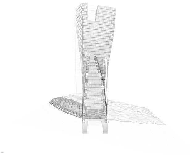 Sectional perspective drawing