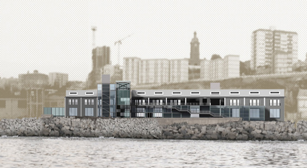 Waterfront facade