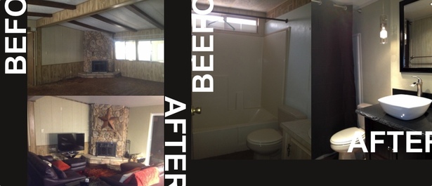 Living Room and Guest Bath | Before and After