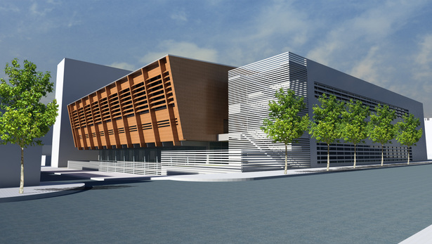 Back facade