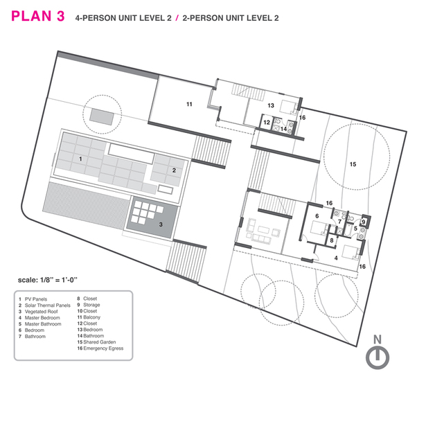 Top level floor plan