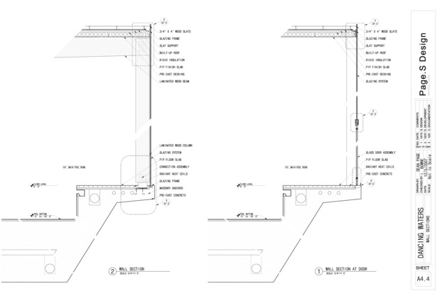 Sectional details showing materials and structure.