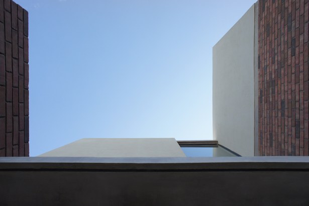 Concrete, glass and brick