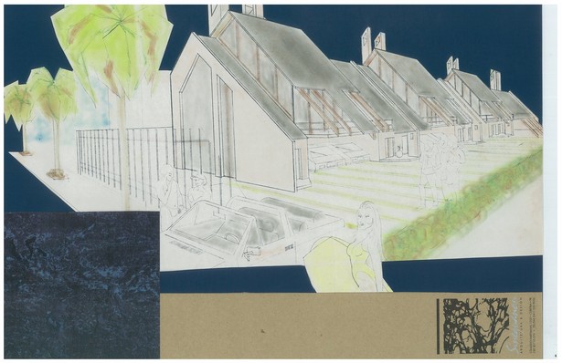 Beach Townhouses | Exterior Hand-Sketch