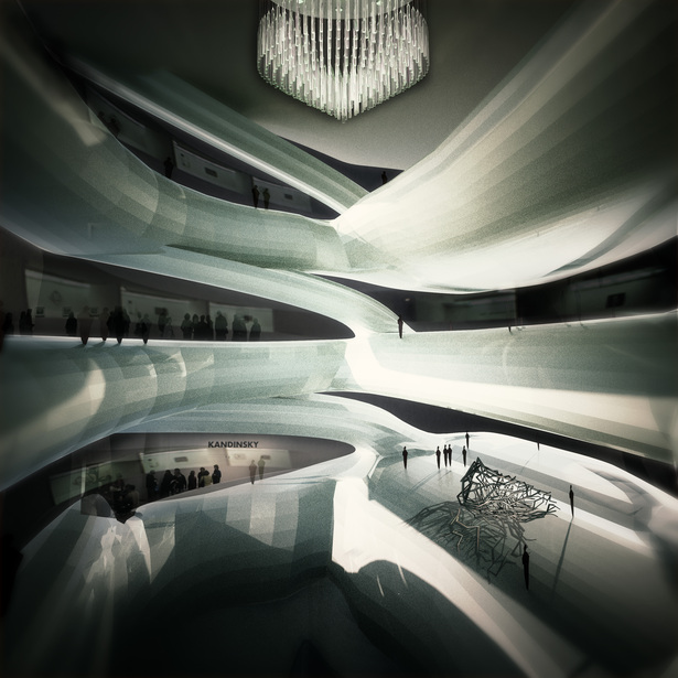 Interior museum render