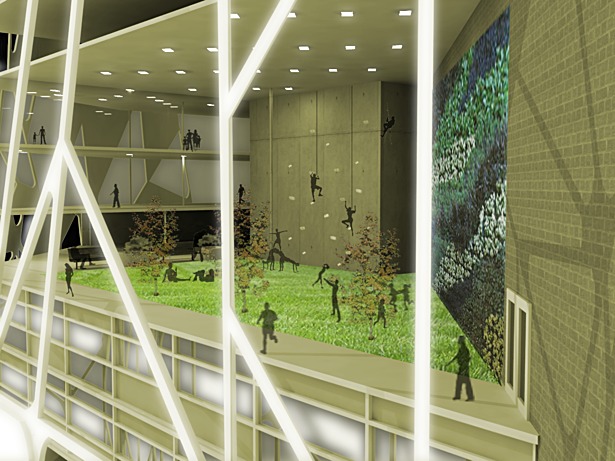 Interior of Green Floor
