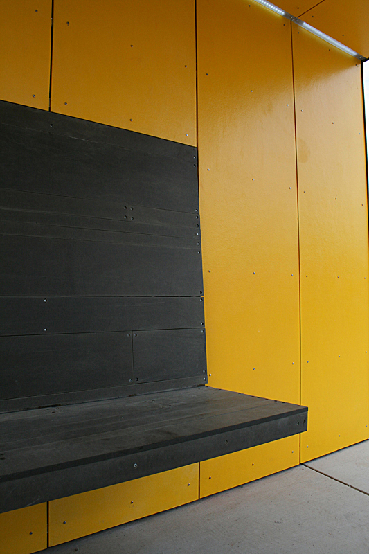 east-facing shelter / fiber cement panels