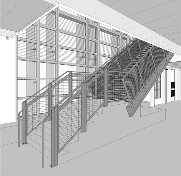 View from Bottom of Monumental Stair